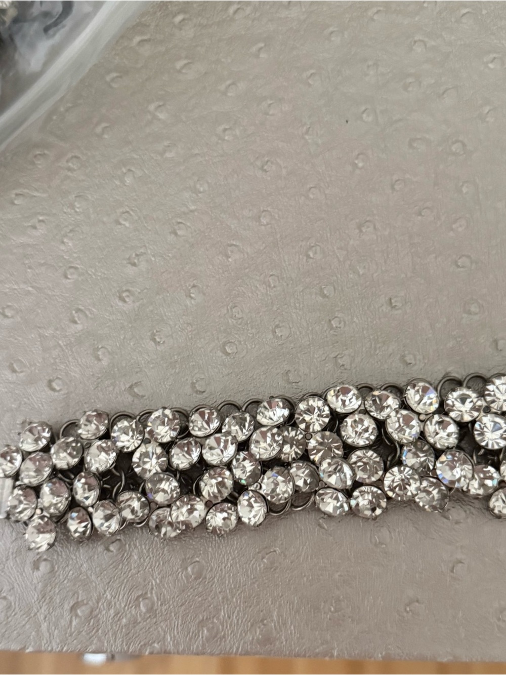 nOir Jewelry Clear Crystal Rhinestone Bracelet - Silver